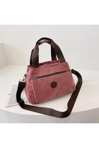 Ganzhoushop Tuval Red Omuz Kapasiteli Kadınlar Kadınlar İçin İçin Günlük Çapraz Çantaları Çantalar Çanta Büyük Yq Kırmızı