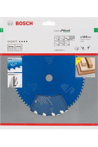 Dairesel Testere Bıçağı Expert İçin Ahşap, 184 X 30 X 2,6 Mm, Diş Sayısı 24, 1 Adet, 2608644041 Siyah