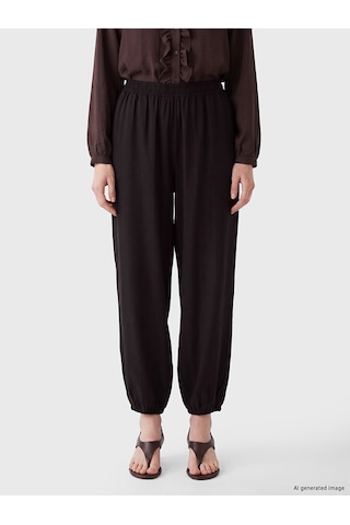 Lcw Comfort Kahverengi Beli Lastikli Kadın Jogger Pantolon