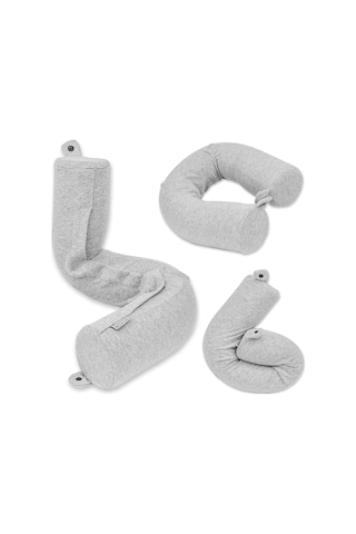 Geeksen Esnek Hafıza Köpük Boyun Yastığı - Yatıştırıcı Servikal Destekli Seyahat Ve Öğle Dinlenme U-şekilli Silindir Yastığı Gri Gri