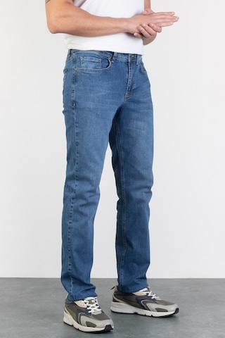 HLT Jeans Erkek Açık Mavi Yıkamalı Regular Fit Likralı Jean Kot Pantolon Danıel