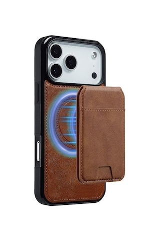 Nihcase Apple Uyumlu iPhone 17 Pro Max Kılıf Capella L3 Serisi Mıknatıslı Kartlıklı 2-1 Kapak
