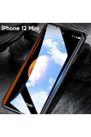 Wk Apple Uyumlu iPhone 12 Mini 5.4 Kingkong Curved Tempered Cam Ekran Koruyucu Siyah (478545670)