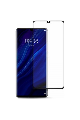 Helt Huawei P30 Pro Uyumlu Full Glue Full Cam Koruyucu - Siyah