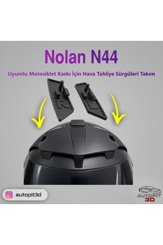 Nolan N44 Uyumlu Hava Tahliye Sürgüleri Sağ-sol Takım