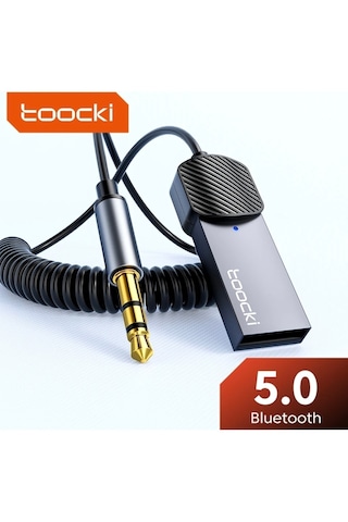 Toocki İvoomi Aux Bluetooth Mikrofonlu 3.5mm 5.0 Verici Araç Kiti