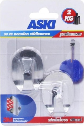 Boss Tape Kendinden Yapıştırmalı Paslanmaz Inox Ikili Askı 2Kg Ta