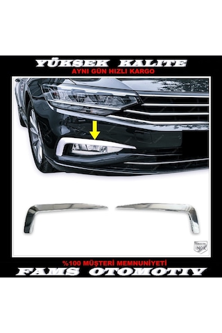 Vw Passat B8.5 Krom Sis Farı Çerçevesi 2 Prç P.Çelik 2019 Üzeri
