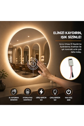 AYNA ARKASI EL KAYDIRMA 12V IŞIK ANAHTARI