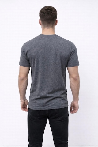 Axxel Erkek Gri Melanj Kısa Kollu Bisiklet Yaka T-shirt-d677 Gri Melanj