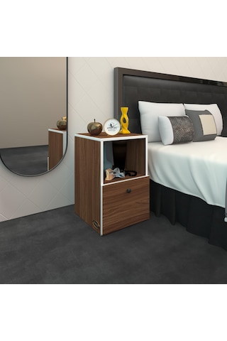 Kenzlife Komodin Yokatta Cvz 60 39 39 Komidin Kitaplık Ayakkabılık Kapaklı Arkalıklı Beyaz