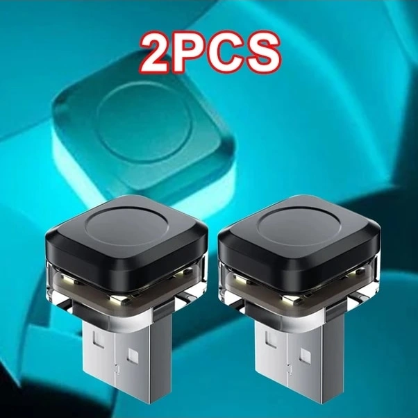 Trendooze 2'li Paket Araç İçin Ev Parti Usb Aydınlatma Aksesuarı, Beyaz