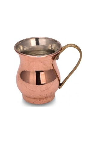 Turna Bakır Mini Zemzem Maşrapa Düz 100 ML Kırmızı Turna0496-1