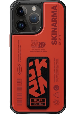 Apple Uyumlu iPhone 15 Pro Max Kılıf Skinarma Desenli Airbag Tasarımlı Standlı Spunk Kapak Koyu Yeşil