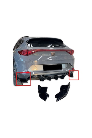 Cupra Formentor Uyumlu Araca Özel Difüzör Flapları Parlak Siyah Boyalı