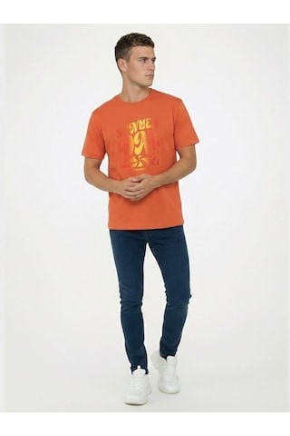 Loose Fit Erkek Tshirt K.kol Dirty Orange