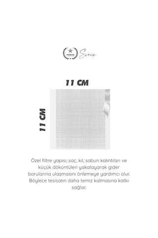 Giderfiltresi Gider Filtresi Banyo Gider Süzgeci 10'lu Paket Kendinden Yapışkanlı Saç Kıl Tutucu La Gri