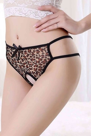Bella Notte Leopar Özel Bölgesi Açık Şık Külot 18025