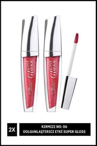 Deborah Milano Kırmızı No: 06 Dolgunlaştırıcı Etki Super Glossx2 0