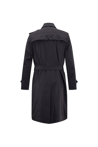 Hatemoğlu Lacivert Slim Fit Bebe Yaka Pamuklu Pardösü 36367 Lacivert