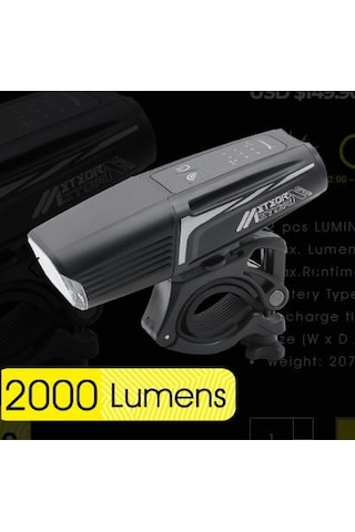 Moon Far Meteor Storm Pro 2000 Lümen Usb Şarjlı Siyah