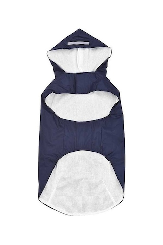 Pazly 6xl Yansıtıcı Evcil Hayvan Yağmurluğu, Tasma Deliği - Orta/büyük Köpekler İçin Açık Mavi