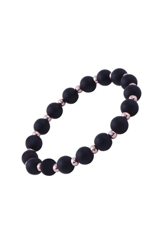 Doğal Oniks Taşlı ve Bronz Bileklik