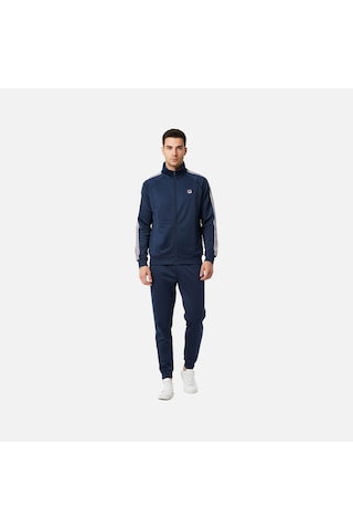 Lacivert Fila Erkek Günlük Eşofman Üstü Biella Taped Pique Track Jacket Fam1093.50004 Lacivert