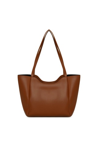 Bagmori Oval Ağızlı Şallı Çanta Taba