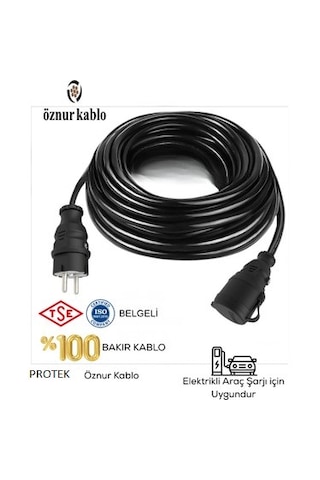 Protek Öznur 3x2,5ttr Elektrikli Araç Şarj Kablosu %100 Tam Bakır 25 Metre 1 Protek Öznur 3x2,5ttr Elektrikli Araç Şarj Kablosu %100 Tam Bakır 25 Metre 1