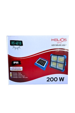Helios Hs 4016 200 Watt Solar Şarjlı Led Projektör