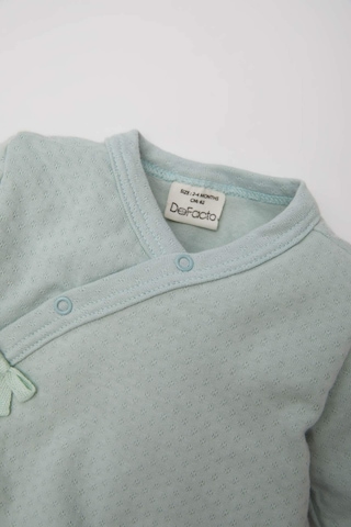 DeFacto Kız Bebek Yenidoğan Çıtçıtlı Uzun Kollu Tulum E2383A525SPGN1114 Yeşil