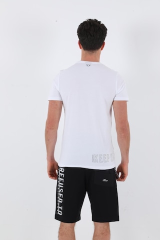 Maraton Sportswear Regular Erkek Bisiklet Yaka Kısa Kol Basic Beyaz T-Shirt 20560-Beyaz