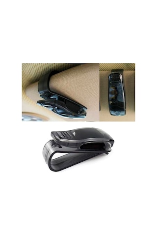 Carub Araç İçi Gözlük Tutucu Klips 1 Adet-siyah