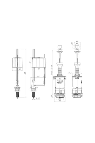 Anı Plast Klozet Tankı Bağlantı Seti, Alt Bağlantı G 1/2" Rakorlu 372004024
