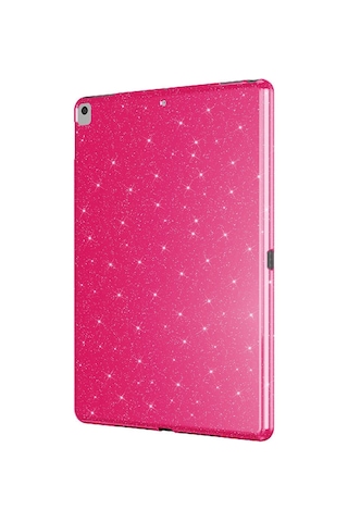 Apsuwa Apple Uyumlu iPad 10.2 8.nesil Kılıf Koton Simli Silikon + Ekran Koruyucu