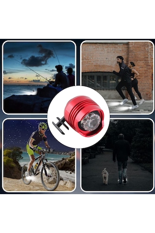 Tenfowee 2 Adet Led Ayakkabı Işığı - Gece Yürüyüşü İçin Ipx5 Su Geçirmez, 3 Işık Modu, Alüminyum-abs Malzeme, Yetişkin Ve Çocuklar İçin Batarya Dahil Kırmızı Kırmızı