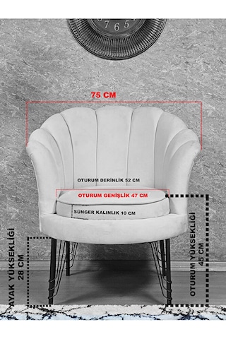 Tekli İstiridye Gold Kaplama Telli Ayak Çay Seti Koltuk Tekli Ber Çok Renkli