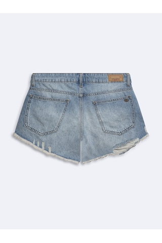 LTB Alısıa Mini Distressed Mid Indigo Jean Şort