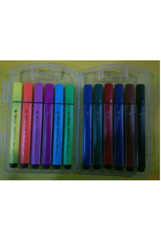 Keçe Kalem Jumbo 12 Renkli Masis Marka