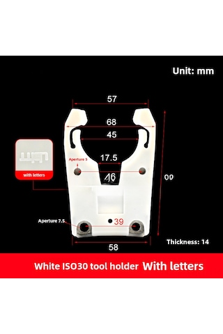Yuntech01 Iso30/bt30/bt40nbt30 Uyumlu, Otomatik Bıçak Değiştirme Mekanizması Ve Kalp Şekilli Bıçak Kütüphanesiyle Taşkın Makinesi Bıçaklı Kafa Tutucuları Beyaz Iso30, Plastik Kaplama