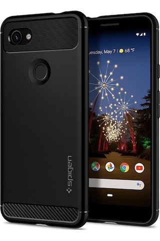 Spigen Google Pixel 3a Xl İle Uyumlu Kılıf Rugged Armor Matte Black