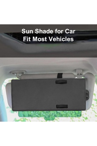 Youtek Araç İçin Taşınabilir Güneşlik Siyah, 31x13cm, Pu Malzeme