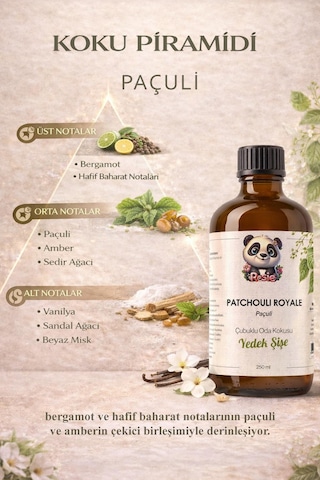 Rosie Patchouli Royale Çubuklu Oda Kokusu Yedek Şişe 250 Ml Paçuli & Amber Notalı Yedek Şişe Fresh