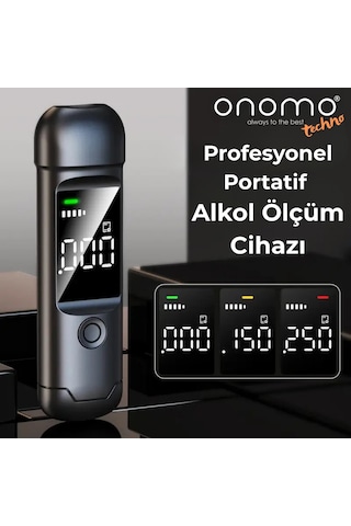 Onomo Techno Profesyonel Alkolmetre Lacivert Alkol Ölçüm Cihazı