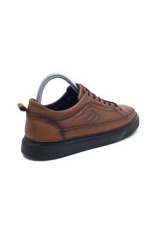 Taşpınar %100 Hakiki Deri Erkek Yazlık Rahat Günlük Sneaker Ayakkabı 40-44 Taba
