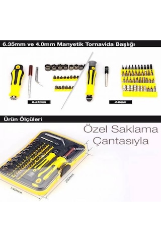 Coofbe 70 Parça Profesyonel Tornavida Seti Manyetik Uçlu Çantalı