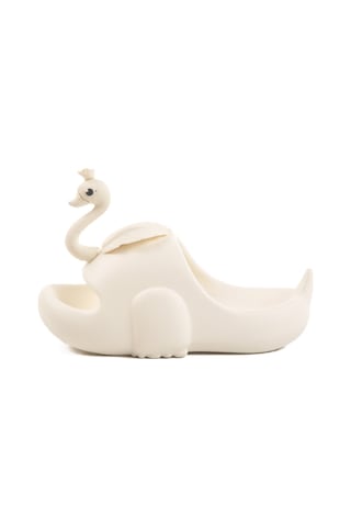 Beyaz Hafif Eva Kuğulu Kız Çocuk Terlik Kuğu P-f Beyaz