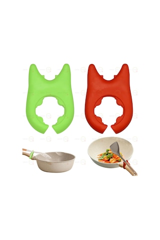 Mainshop 2 Adet Silikon Tava Ve Tencere Kaşık Tutucu Isıya Dayanıklı Mutfak Yardımcısı M-50