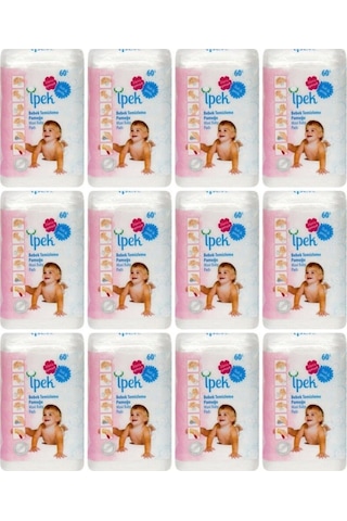 Ipek Ipek Maxi Bebek Temizleme Pamugu 60 Li 12 Adet